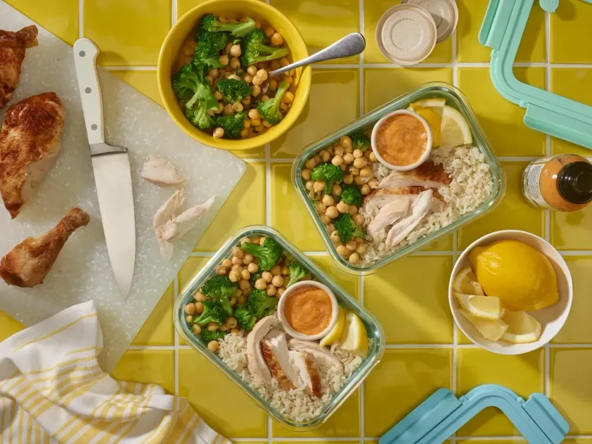 Protein Builder Bowl with SunRice Protein+ Jasmine Rice, rotisserie chicken and broccoli