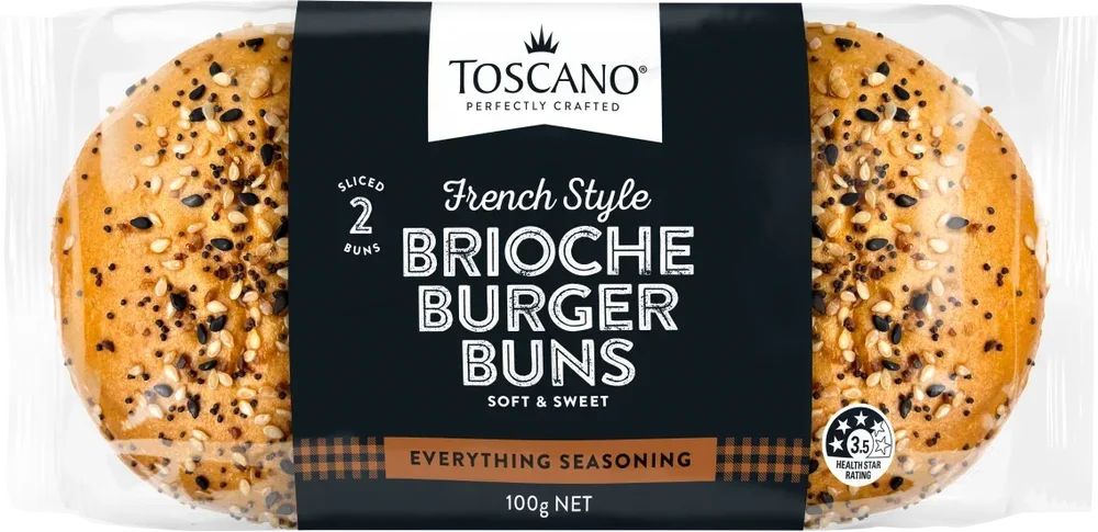 Brioche Burger Bun – Everything Seasoning