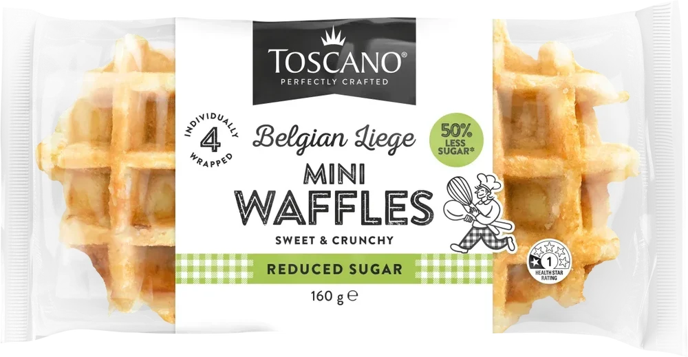 Toscano Reduced Sugar Mini Liege Waffle
