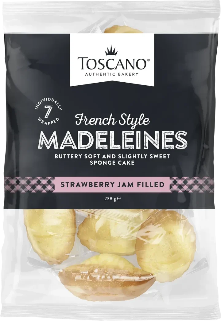 Strawberry Jam Filled Madeleines