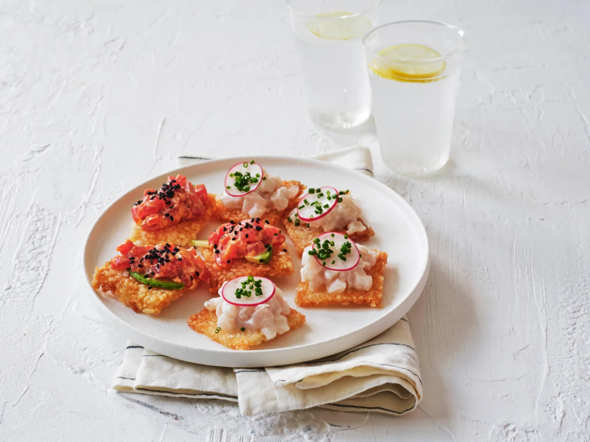 Sushi Rice Bites with Kinfish and Tuna bites1949.jpg