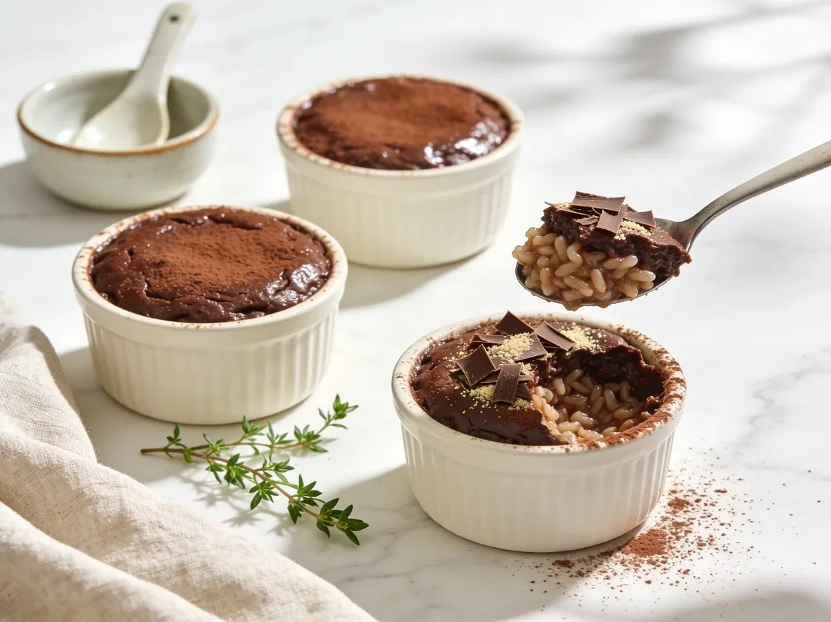 Baked Chocolate Rice Pudding