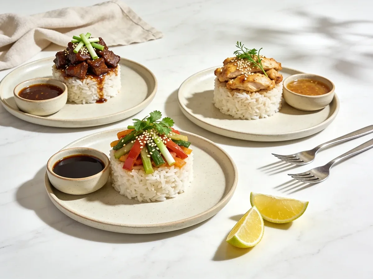 Hinode BBQ Sticky Rice—3 Ways