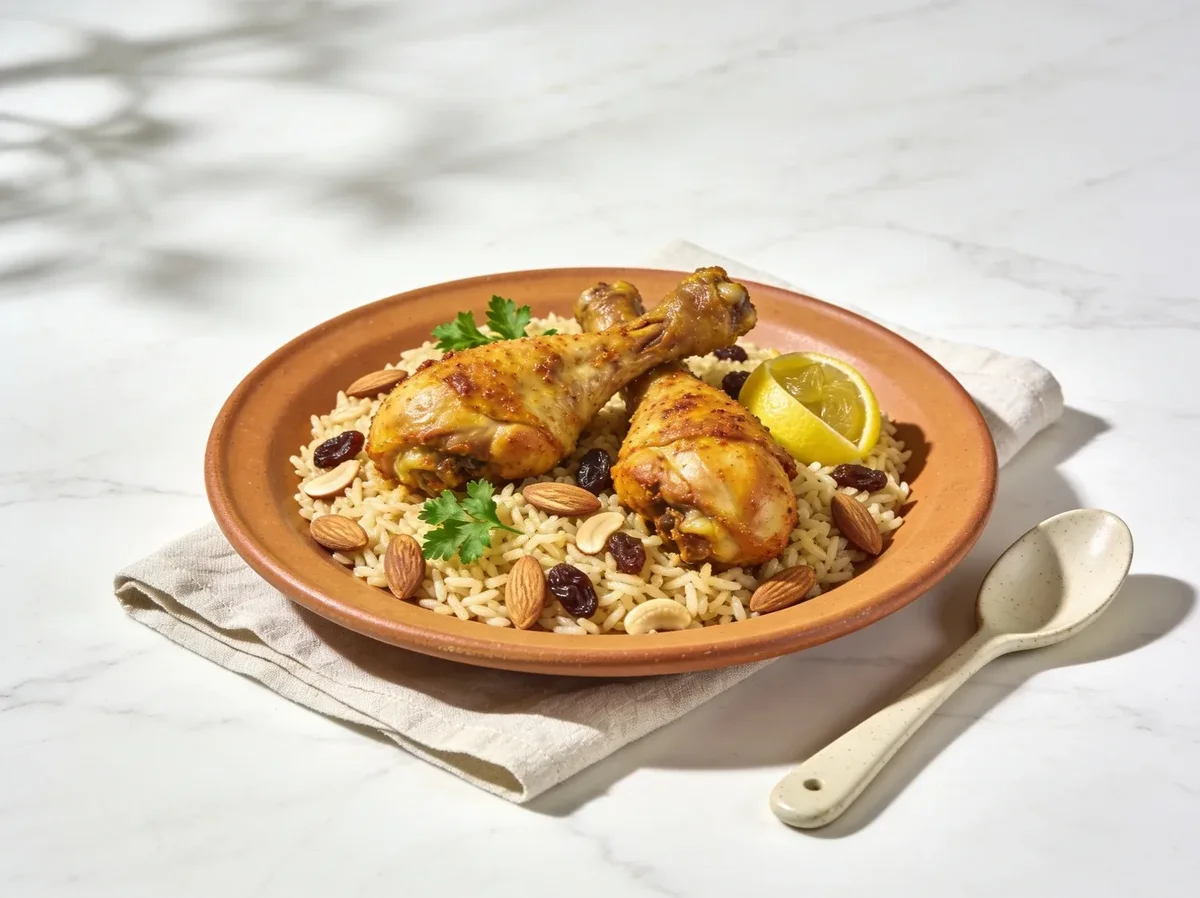 Moroccan Drumsticks with Rice