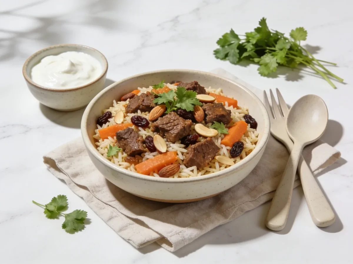Spiced Beef Pilaf