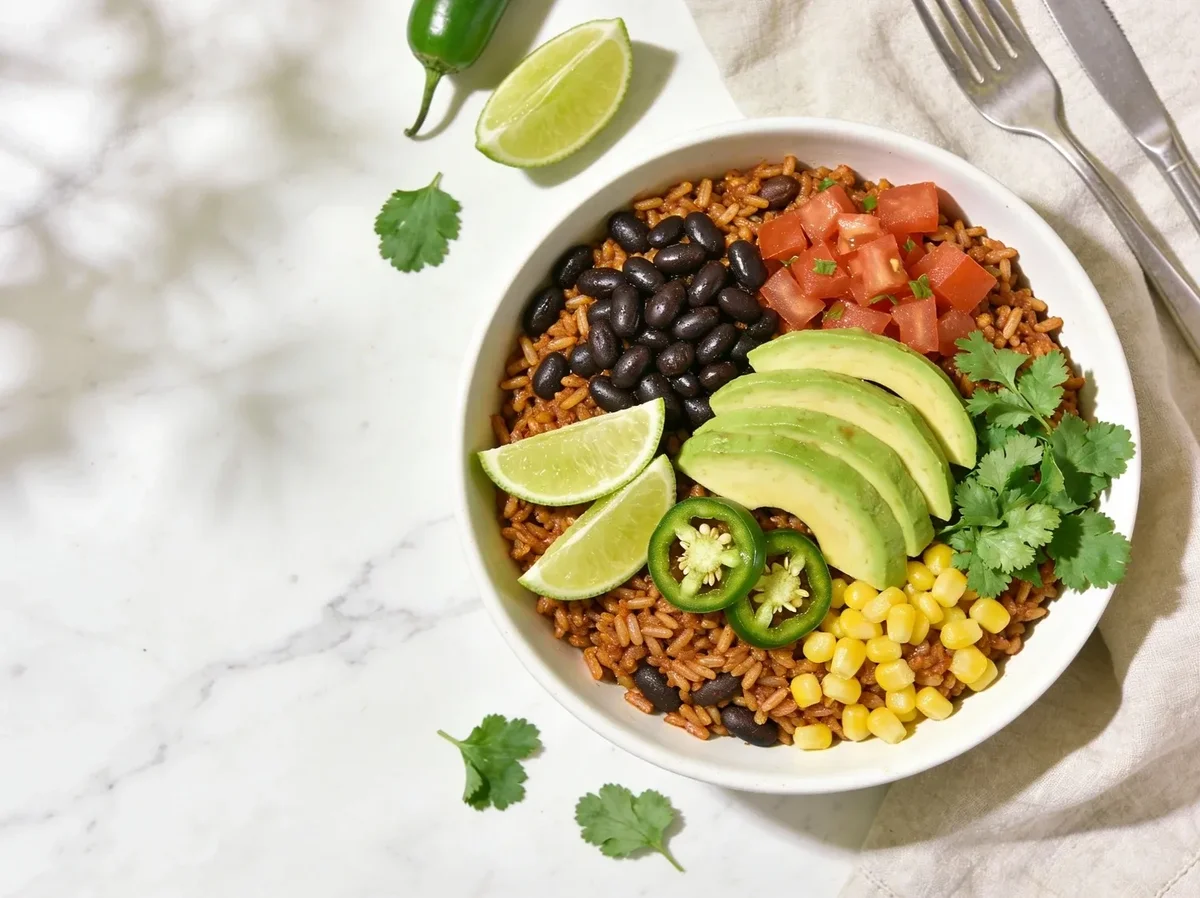 Spicy Brown Rice and Beans