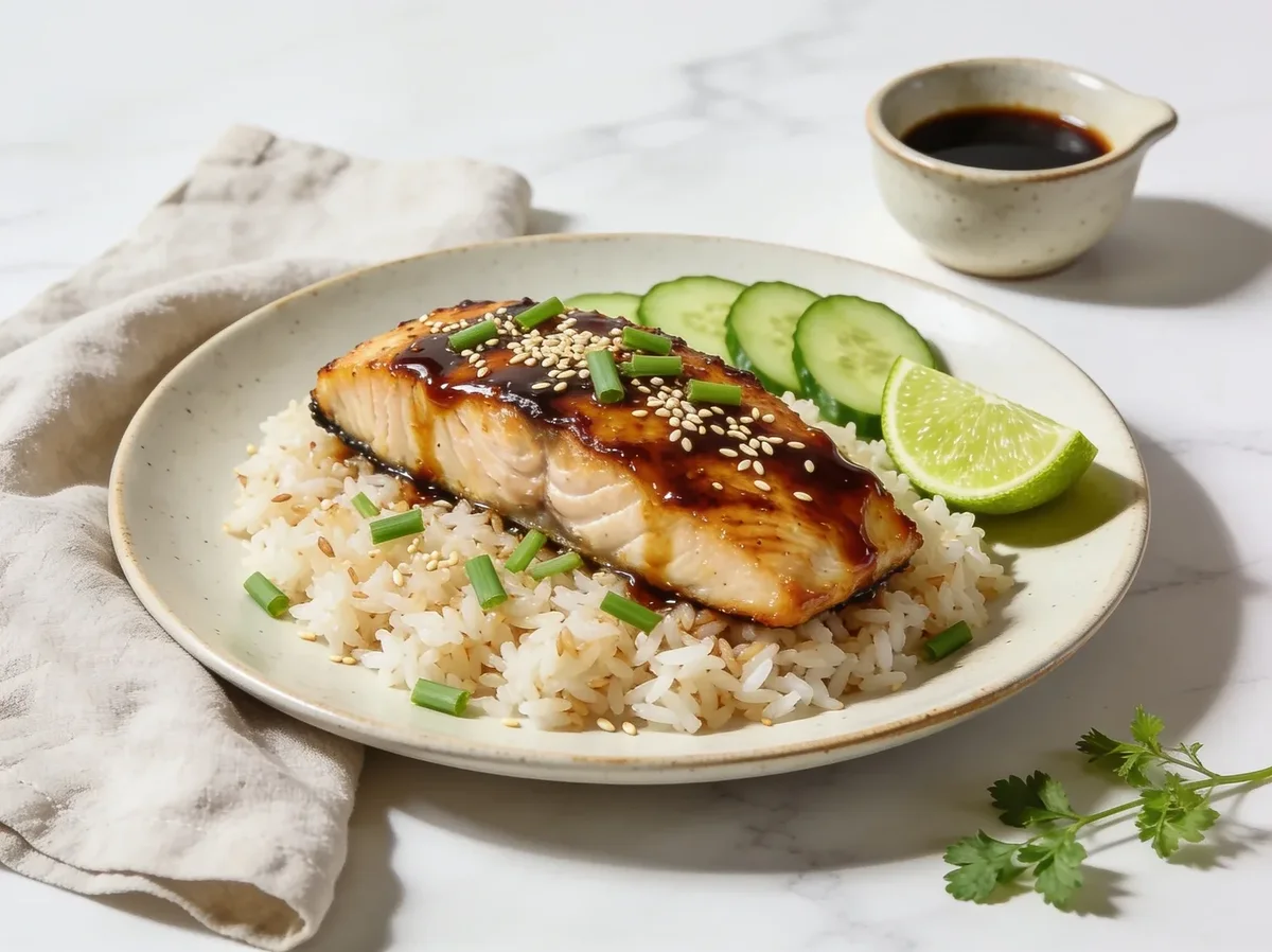 Teriyaki Mahi Mahi & Coconut Rice