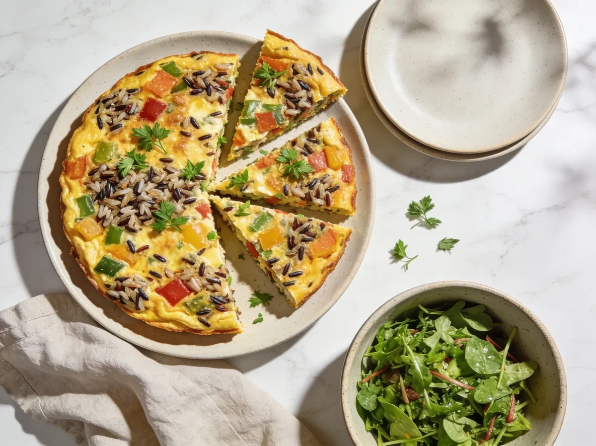 Wild Rice and Vegetable Frittata