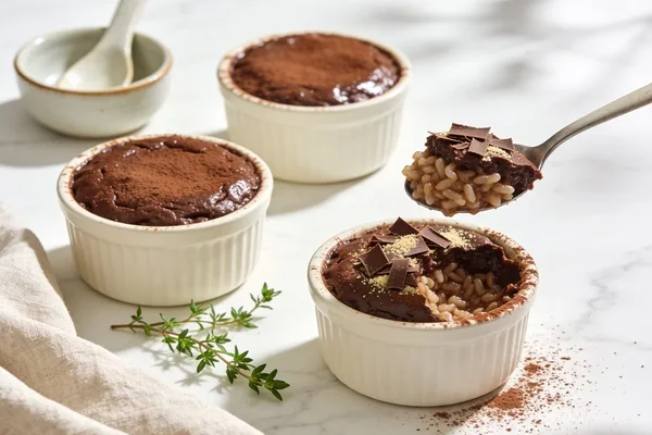 Baked Chocolate Rice Pudding