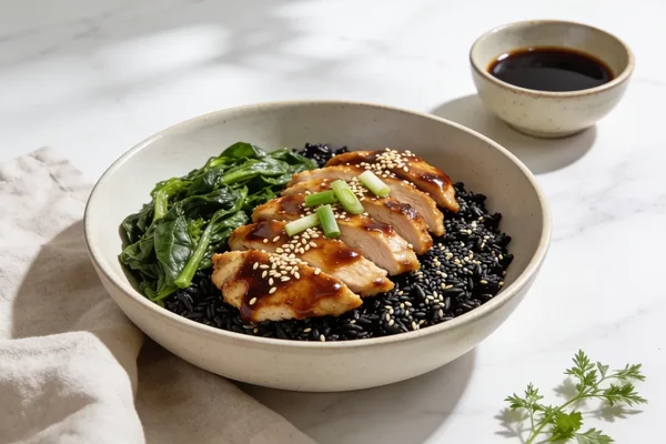 Black Sesame Rice with Teriyaki Chicken