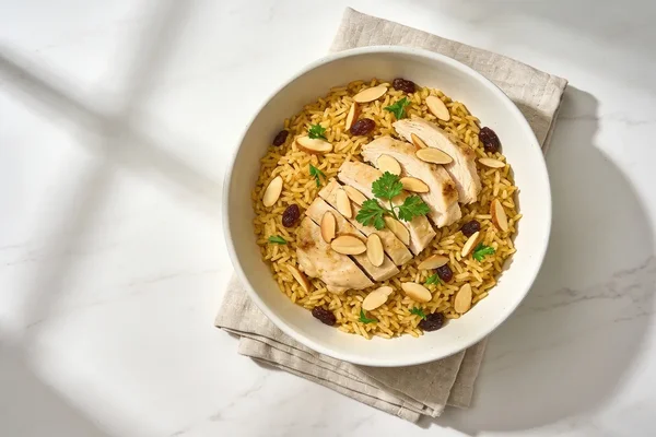 Chicken Rice With Almonds