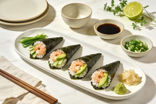 Hand Wrapped Sushi (Temaki-Zushi)