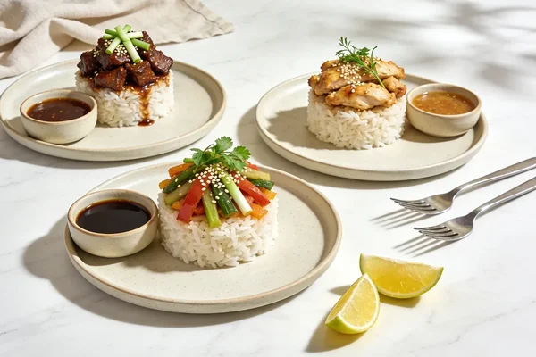 Hinode BBQ Sticky Rice—3 Ways