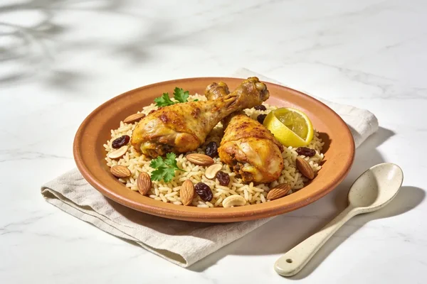 Moroccan Drumsticks with Rice