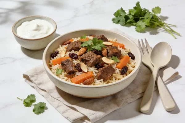 Spiced Beef Pilaf