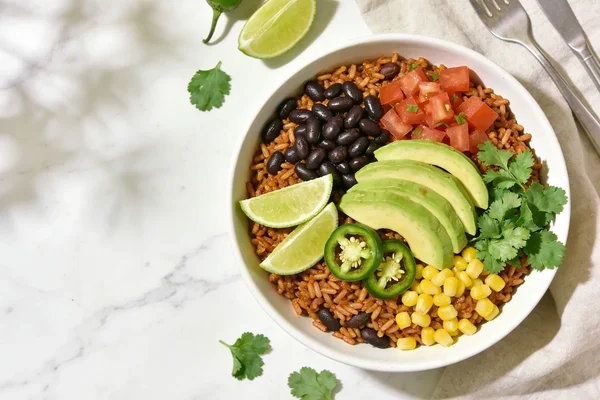 Spicy Brown Rice and Beans