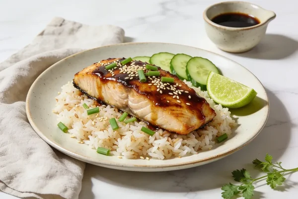 Teriyaki Mahi Mahi & Coconut Rice