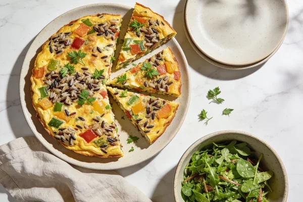Wild Rice and Vegetable Frittata